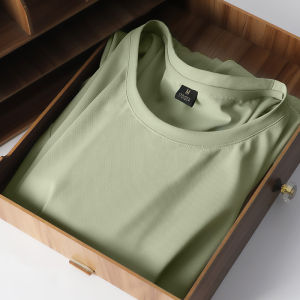 Ice Silk Breathable Quick-Drying Top! Summer Men Short Sleeve T-Shirt Sports Fitness Mens Half Sleeve Tops Bottoming Shirt Fashion