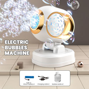 CONUSEA | Rotating Bubble Machine Automatic Electric Cute Moving 360 degree Soap Bubble Maker Light wedding stage Toy Summer Kids Gift