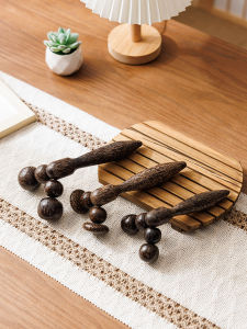 Handheld Wooden Massage Hammer Traditional Style Back And Neck Roller Acupoint Knocking Stick Ancient Method Care And Health
