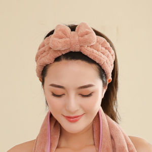 หมวกผมแห้งเร็วหนาสีชมพูอ่อนผู้ใหญ่หัวใจเครื่องมือดูแลล้างส่วนบุคคลเป็นกลางสําหรับชุดผ้าเช็ดตัวผม Volkswagen