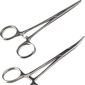 1-2Pcs Fishing Pliers Hook Extractor Bent Straight Fish Control Unhooking Equipment Remover Curved Tip Slicer Surgical Clips