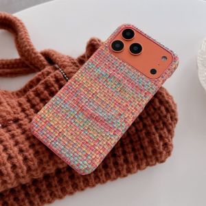 Colorful Weave Pattern Magnetic For Magsafe Case for iPhone 17 Air 16 15 14 13 Pro Max Plus Wireless Charge Shockproof PC Cover