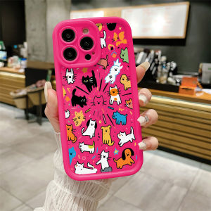 Cute Cartoon Animals Doodle Phone Case For iPhone 18 Pro Max Funda iPhone 17 16 15 14 13 12 11 16e 14 Plus Air XS Max XR Cover