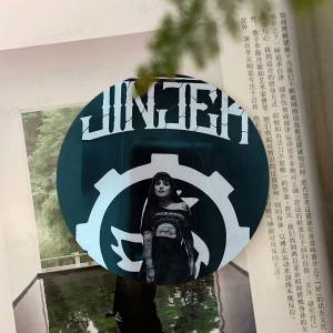 J-Jinjer Band Printed Coasters Suitable for Daily Family Party Decoration Office Non-Slip Wooden Coasters