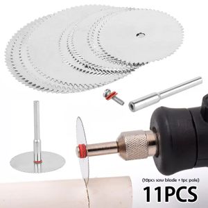 11PCS-Set Mini Circular Saw Blade Stainless Steel Cutting Disc Wood、Plastic、PVC Cutting