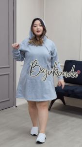 LD 130 Dress Hoodie Jumbo Baju Big Size BAJUBUNDA HOODIEPJG
