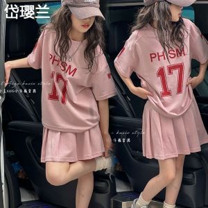 Unlimited X Older Girls Summer Clothes Short Sleeve JK Skirt Suit New Arrival Junior High School Student Digital T-shirt Dress