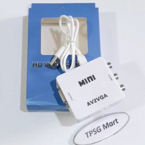 Box AV ra VGA / Chuẩn 3 AV ra VGA + Audio cáp nguồn USB (Video Converter)