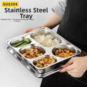 Stainless Steel Sectioned Deep Thick Plate with Lid