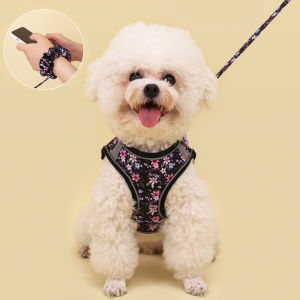Dogs Adjustable Harness Leash Set for Small Dogs Harness Vest Reflective Puppy Chest Strap Pet Walking Outdoor Puppy Leash