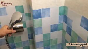 Stiker Lantai PVC Tahan Air Perekat Diri Toilet Wallpaper Lantai Kamar Mandi Menebal Estetika Rumah