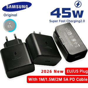 Samsung | Original SAMSUNG 45W Charger Type C Adapter 25W Super Fast Charging Cord Galaxy S26 S25 FE S24 Ultra S23 + S22 A56 A36 M56 Tab