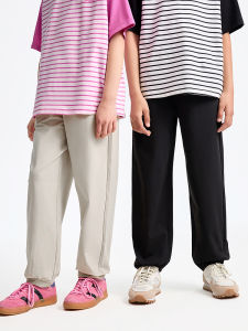 กางเกงลำลอง Annil สำหรับเด็กชายและเด็กหญิง ทรงหลวม น้ำหนักเบา ระบายอากาศได้ดี ฤดูร้อน 2025 กางเกงขายาวสำหรับเด็กวัยกลางคนและโต