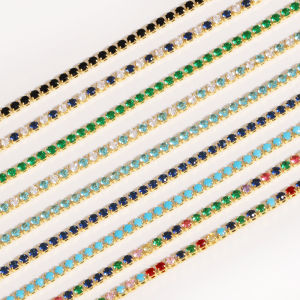 2mm Cubic Zirconia Chain Necklace Dainty Thin Tennis Choker Necklaces Jewelry for Women Donna Collane Hot