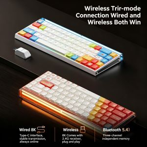 AULA | AULA HERO68 Mini Air Magnetic Switch Keyboard Tri-Model 0.005mm RT Dual 8K Low Latency 68 Keys RGB Wireless Gaming Keyboard