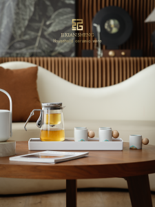 JIXIANSHENG | Easy Tea Water Separation Heat Resistant Glass Tumbler Set