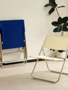 Nordic Designer Folding Chair Leisure Backless Single Person Chair Balcony Bedroom Living Room Camping Outdoor Chair