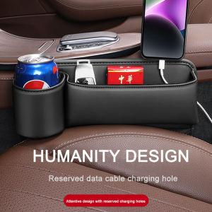 Toyota Vios ncp93 Wish Hilux Yaris Rush Corolla Cross Avanza Innova Veloz Fortuner Alphard Altis Camry bZ4X RAV4 Harrier REVO Car Seat Gap Water Cup Holder Leather Universal Crevice Side Storage Box Driver Front Auto Seat Gap Filler Organizer In the Car