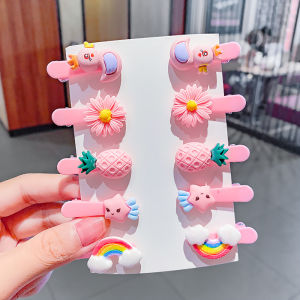 Cute Candy Color Resin Bow Fruit Design Hair Clips