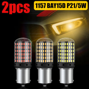 2pcs 1156 BA15S P21W BAU15S PY21W T20 7440 W21W 3157 1157 P21/5W W21/5W LED Bulbs 144smd led CanBus lamp For Turn Signal Light