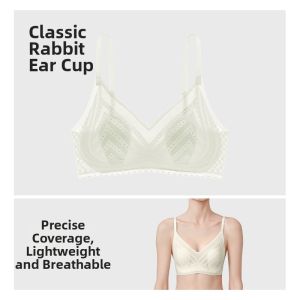Thin Lace Bunny Ear Bra No Underwire Seamless Slimming