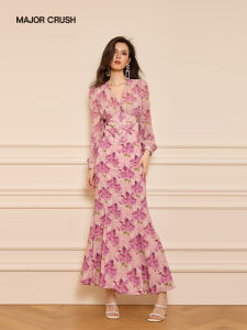 Romantic Summer Garden Pink Print Top and Skirt Set