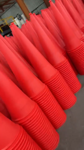 75cm Safety Road Cone Traffic PE Cone Double Reflective Sticke Heavy Dty Kon Keselamatan Jalan Raya