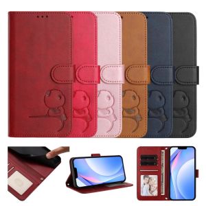 Cute Panda Phone Case For TCL 305 306 30 SE 20R 20 Pro 405 406 40 XL 30 Plus 50 LE 5G 30 XL 403 408 30 XE 5G 605 60 SE Matte Wallet Leather Card Flip Stand Cover