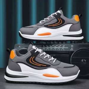 2025 Korean Running Sport Shoes For Men Casual Mesh Sneakers Black Mens Basketball Rubber School Shoes For Men Student