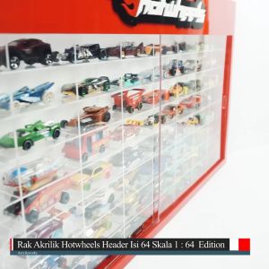 RAK HOTWHEELS ACRYLIC ISI 64 DENGAN LOGO MODEL LANDSCAPE SKALA 1:64