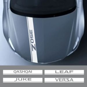 For Nissan Qashqai Juke Micra Navara Leaf 370Z Pathfinder NV200 Serena 350Z 350Z Car Hood Bonnet Stickers Auto Accessories