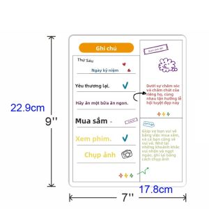 Lịch Từ Tính Bảng Trắng Dán Tủ Lạnh - Công Cụ Lập Kế Hoạch Hàng Tuần Hàng Tháng Bảng Tin Xóa Khô Bảng Menu