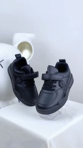 TH BABYS Leather Basketball Shoes For Kids Boys New Korean Fashion Thick Soled Casual Shoes For Boys