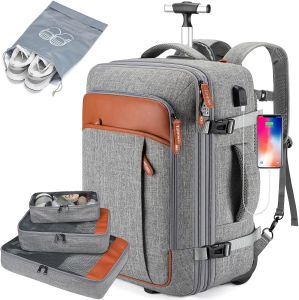 Multi-Functional Travel Luggage Double Backpack Password Boarding 20 Inch Suitcase for Men And Women Students Carry-On Bag