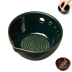 Herb Stripper Bowl with Grater - Resin Herb Stripper Tool with 5 Hole Sizes For Salads & Cooking Peeling off the Leafy Assembly