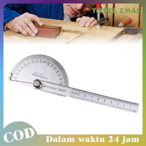 Busur Derajat Penggaris Busur Alat Ukur Sudut Pengukur Sudut Stainless Degree Protractor