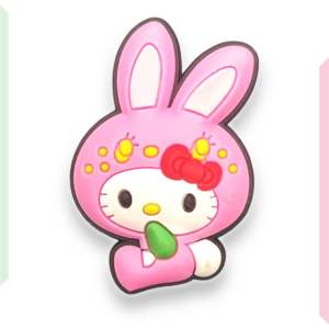 JBS 🌈👠ตัวติดรองเท้ามีรู ” คิตตี้ แมวน้อย ” 😻🌸🔆Shoe charm “ Hello Kitty blue ” งานshop คมชัดสีสด confirmed!!