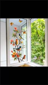 Tree Branch Butterfly Decals Electrostatic Window & Glass Door Stickers for Fridge & Home Decor