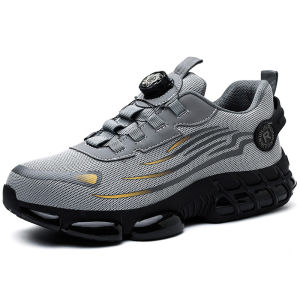 Air Cushion Safety Shoes For Men Shoes Rotating Button Anti-Smash Work Shoes Men Women Steel Toe Shoes Lightweight Safety Boots