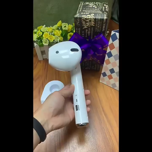 Giant Earbud Bluetooth Speaker Compact Mini Wireless Speaker Portable USB Rechargeable Audio Device Built Mic LED Flashl