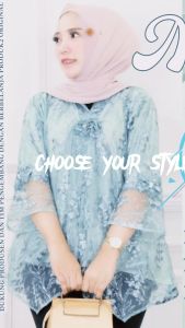 BLOUSE BROKAT MAWAR GALAXY BB 45 SAMPAI 70 KG ALL REAL PICT