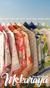 Hijab Chiffon Floral Deluna HijabsbyHanami - Instant Awning Muslimah Wear - BDL