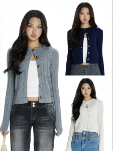 audwyn | Áo Cardigan Cable Knit Ôm Body
