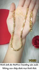 Vòng Cổ Nam V068 Thời Trang Mạ Vàng Sáng Siêu Đẹp Cho Các Anh