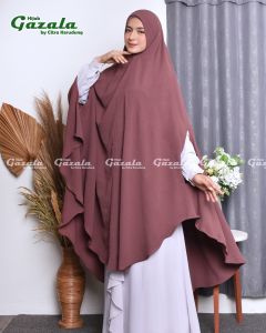 Jilbab Jumbo bahan Crinklee airflow premium SOFTPAD ANTEM  model Tangan Bolong 1 Layer