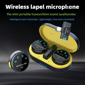 ♥ SFREE Shipping ♥ J5 New Magnetic Wireless Lavalier Microphone Noise Canceling Dual mic Lapel Mobile Phone Professional Audio Video Recording Live Mic compatible For IPhone Type C