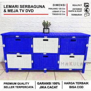 LEMARI RAK 6 MOTIF 2 WARNA ROTAN SINTETIS MURAH / LACI SERBAGUNA MODERN / RAK PENYIMPANAN BAJU /BERKAS MEJA TV MINIMALIS TERMURAH 2023