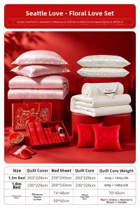 FUANNA (富安娜) | Wedding Red Pure Cotton Bed Set