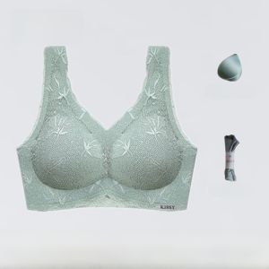 Kissy Platinum Edition Wireless Bra Seamless Womens Underwear Luxurious Back Beauty Nylon Fabric Floral Pattern Summer Vest Style