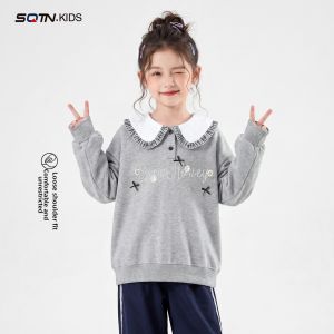 SQTN.KIDS | Casual Polo Sweatshirt For Girls